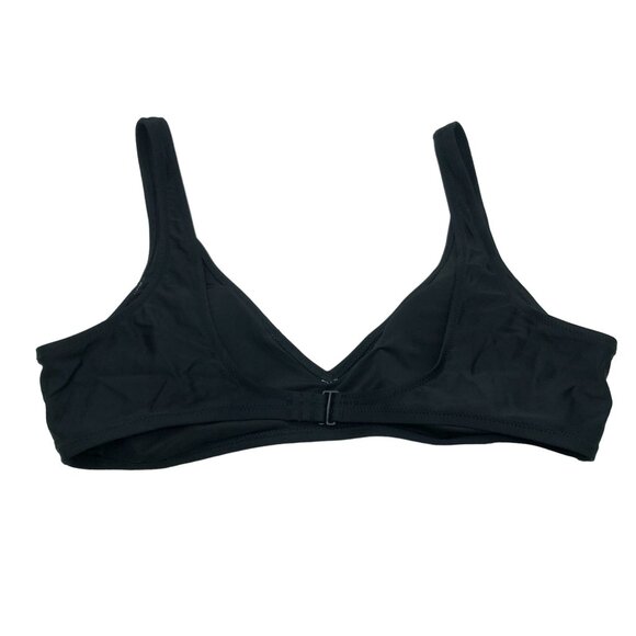 Aerie Real Good Scoop Bikini Top Black V Neck Removable Cups XL - Picture 2 of 4